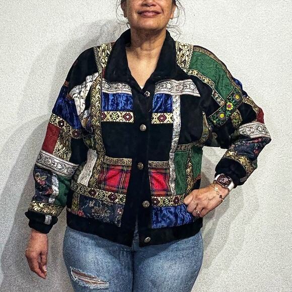 Preston & York Sport Black Quilt Vintage Jacket Sz S - Picture 7 of 12